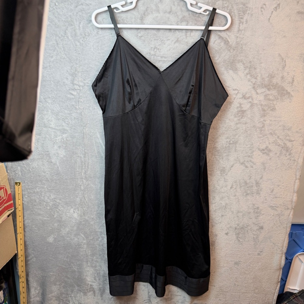 Velrose Full Slip Womens 46 Black Adjustable Strap Whimsigoth Witchy Romantic